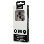 Auriculares 3,5 mm COOL Metalizado Stereo Con Micro Plata