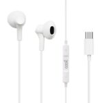 Auriculares Botón COOL Stereo Tipo-C Con Micro (Digital) Blanco