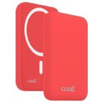 Bateria Externa Universal MAGNÉTICA Power Bank Qi 5000 mAh COOL Rojo