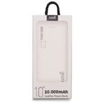 Bateria Externa Universal Power Bank 10.000 mAh (2 x usb / 2.1A) COOL Leather Blanco