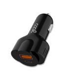 Cargador Coche Universal Entrada USB + Entrada Tipo C PD COOL (30W) Negro