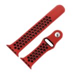 Correa COOL para Apple Watch Series 1 / 2 / 3 / 4 / 5 / 6 / 7 / 8 / 9 / SE (42 / 44 / 45 mm) Sport Rojo-Negro