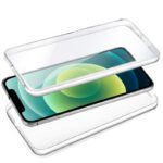 Funda COOL Silicona 3D para iPhone 12 / 12 Pro (Transparente Frontal + Trasera)