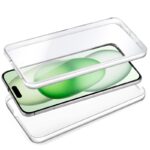 Funda COOL Silicona 3D para iPhone 15 Plus (Transparente Frontal + Trasera)