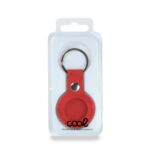 Llavero Protector COOL Compatible con AirTag Polipiel Rojo