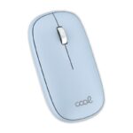 Ratón Inalámbrico COOL Slim Silencioso 2 en 1 (Bluetooth + Adap. USB) Celeste