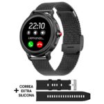 Smartwatch Metal + Silicona COOL Dover Negro (Llamadas, Salud, Deporte, Correa Extra)